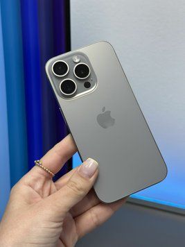 (б/у) iPhone 15 Pro 256GB Natural Titanium Фізична SIM (Ідеальний, 100, Замінений) 15P-128-BTI-E-Z-100-Z фото