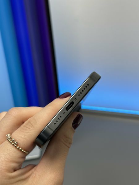 (б/у) iPhone 15 Pro Max 512GB Black Titanium Фізична SIM (Хороший, 100, Замінений) 15PM-1T-BTI-E-Z-100-Z фото
