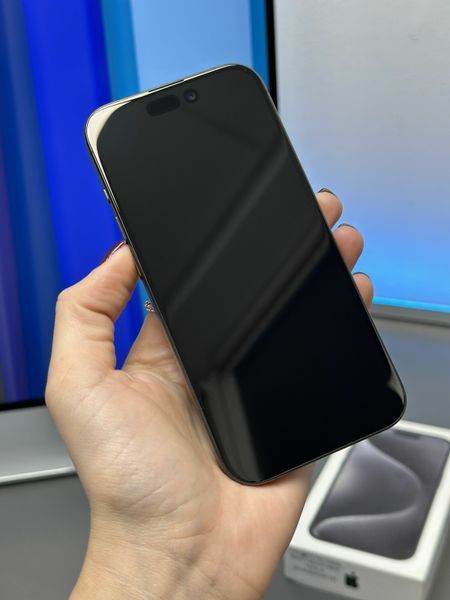 (б/у) iPhone 15 Pro 1TB Black Titanium Фізична SIM (Хороший, 100, Замінений) 15P-128-BTI-E-Z-100-Z фото