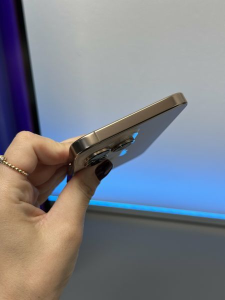 (б/у) iPhone 16 Pro Max 256GB Desert Titanium Фізична SIM (Хороший, 90+, Оригінал) 16PM-1T-BTI-E-Z-100-Z фото