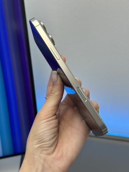 (б/у) iPhone 16 Pro Max 256GB Natural Titanium eSIM (Ідеальний, 100, Замінений) 16PM-1T-BTI-E-Z-100-Z фото