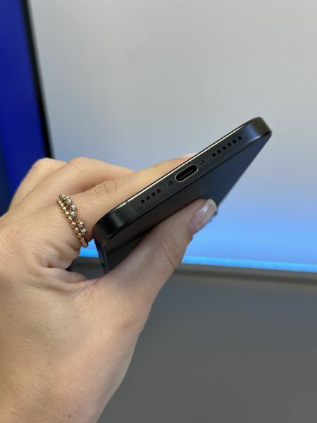 (б/у) iPhone 16 Pro Max 256GB Black Titanium eSIM (Хороший, 94+, Оригінал) 16PM-1T-BTI-E-Z-100-Z фото